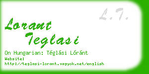 lorant teglasi business card